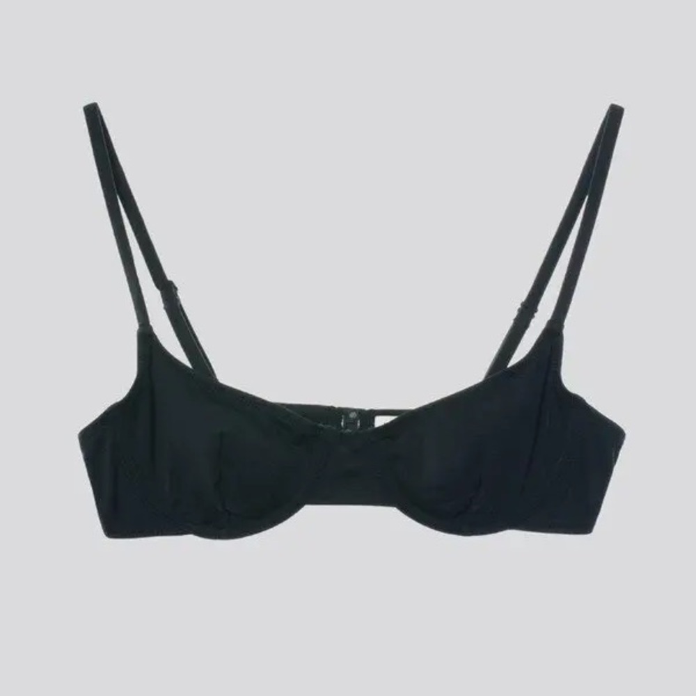 SOLID & STRIPED Eva Black Bikini Top